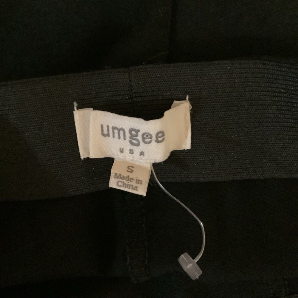 Umgee NWT Women’s black small‎ high waist faux leather tuxedo stripe leggings - Picture 8 of 9